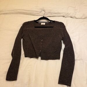 Wilfred Dark Brown Cropped Cardigan